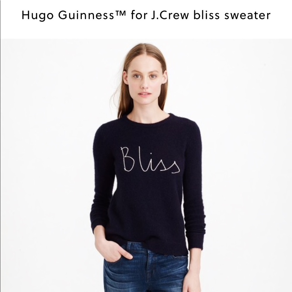 Jcrew “Bliss” sweater in navy